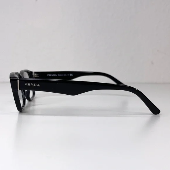 PRADA 55mm Rectangular Optical Glasses Black NEW In Case With Box - Picture 4 of 15